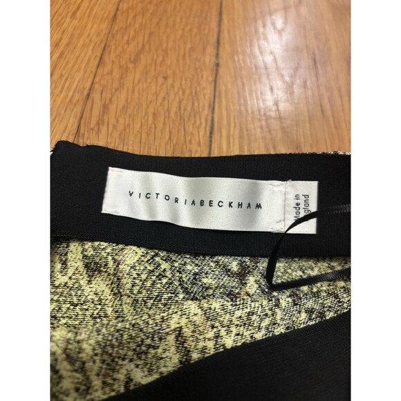 Victoria Beckham Brown Snake Print Midi Pencil Skirt Size 2/ 4 Stretch - Picture 3 of 9